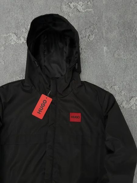 Мужская ветровка Hugo Boss черная Хар-676 (коп1) фото