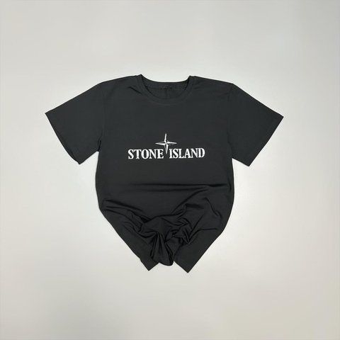 Чоловіча футболка Stone Island темно-сіра бавовняна Теніска Стон Айленд Will-SS0029 фото