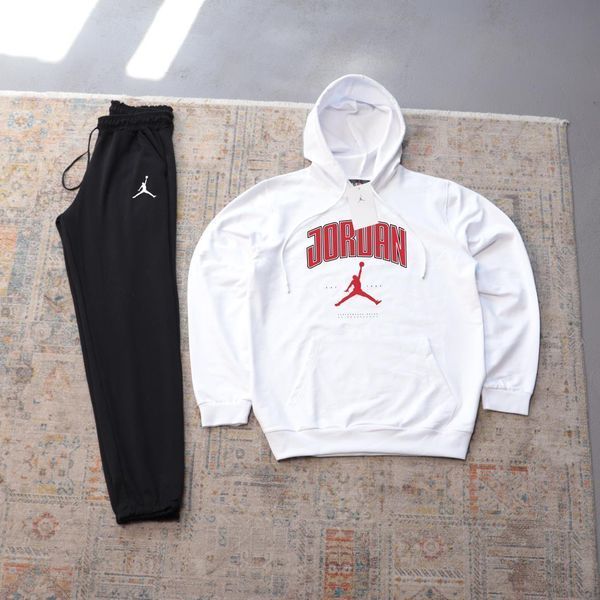 Мужской спортивный костюм Jordan черный с капюшоном Комплект Худи Штаны Джордан Ads-400 фото