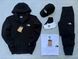 Чоловічий спортивний костюм The North Face 3в1 чорний Комплект ТНФ Штани Футболка Кепка Хар-450 фото 1