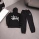 Чоловічий зимовий спортивний костюм Stussy бежевий Комплект Стуссі Худі Штани плащівка Ads-536 фото 7