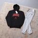 Мужской спортивный костюм Jordan черный с капюшоном Комплект Худи Штаны Джордан Ads-400 фото 2