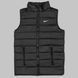 Чоловіча жилетка Nike чорна без капюшона Безрукавка Найк з плащової тканини Мой-15 1 фото 1