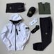 Чоловічий спортивний костюм Stone Island 7в1 чорний Набор Стон Айленд Костюм Футболка Шорти Кепка Хар-533 фото 6