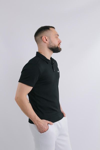 Чоловіча футболка Поло Nike чорна Теніска Найк Intr-1590528090 фото
