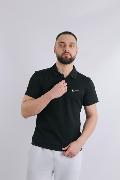Чоловіча футболка Поло Nike чорна Теніска Найк Intr-1590528090 фото