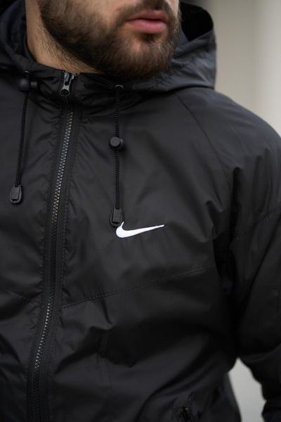 Мужская ветровка Nike черная Куртка Найк с капюшоном Intr-1590476441 фото