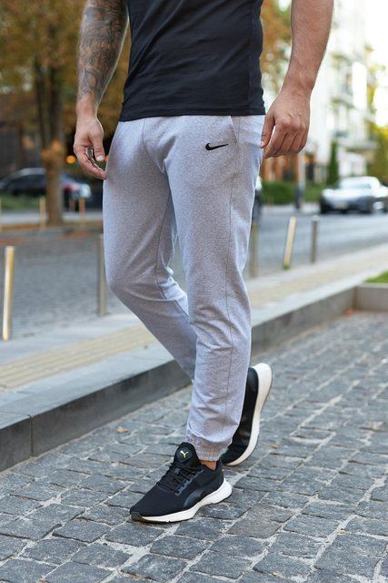 Мужские спортивные штаны Nike серые Брюки Найк на резинке Intr-1589888886 фото