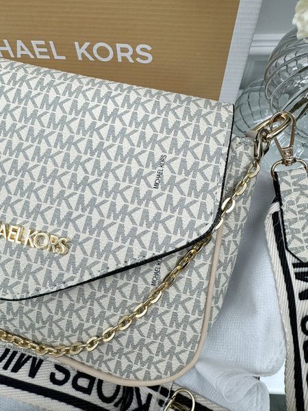 Жіноча сумка Michael Kors 2 в 1 біла Any-20212-4 (коп1) фото