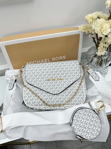 Жіноча сумка Michael Kors 2 в 1 біла Any-20212-4 (коп1) фото
