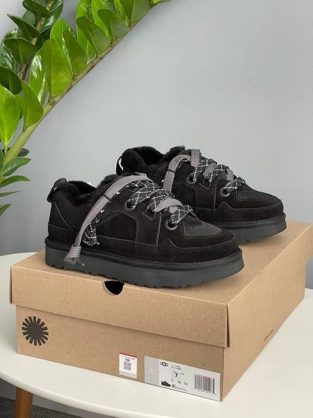 Женские зимние кроссовки UGG Lo Lowmel Sneaker черные Las-1780 фото