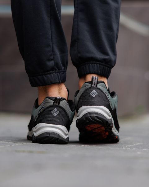 Мужcкие зимние кроссовки Columbia Firecamp Fleece Gore-Tex Black Green Grey хаки Коламбия Гортекс Флис Pow-CL023 2 фото