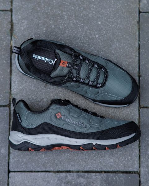 Мужcкие зимние кроссовки Columbia Firecamp Fleece Gore-Tex Black Green Grey хаки Коламбия Гортекс Флис Pow-CL023 2 фото