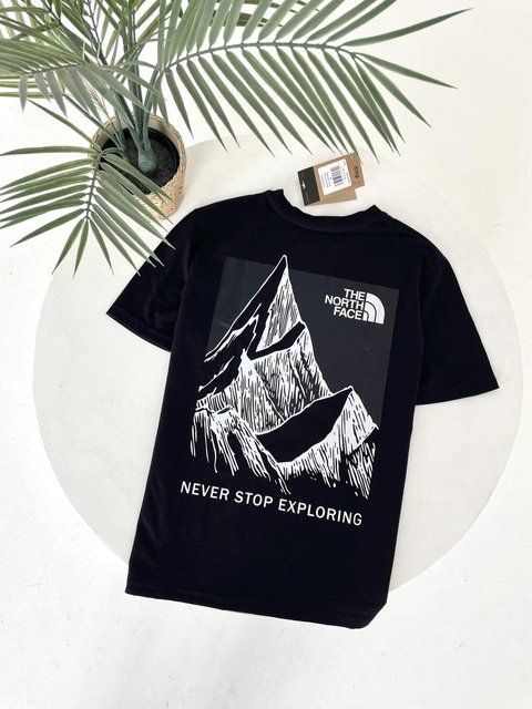 Мужская футболка The North Face черная хлопковая Тенниска ТНФ Гла-75 фото