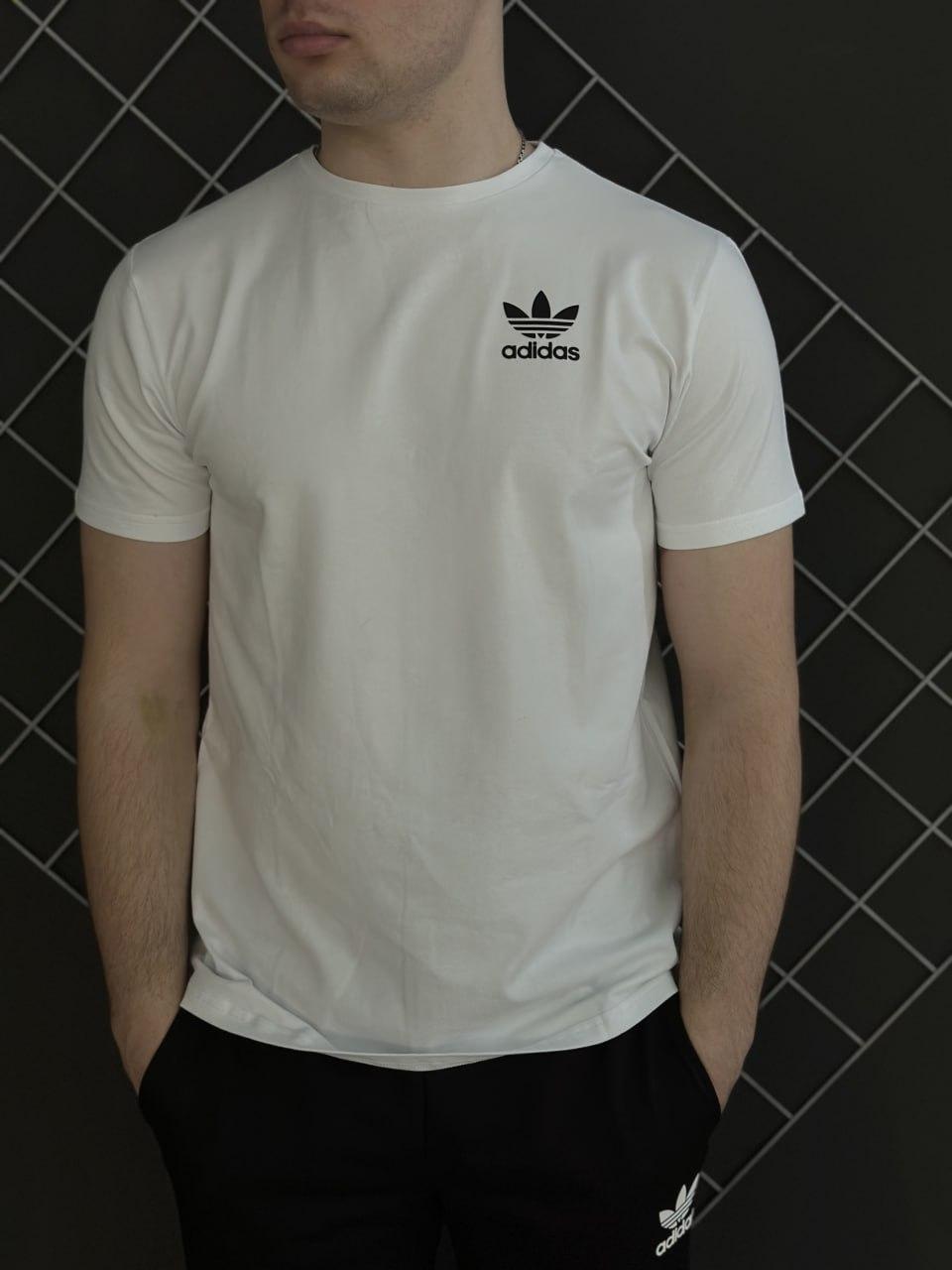 Чоловіча футболка Adidas біла Теніска Адідас