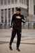 Мужской спортивный костюм Adidas черный Комплект Адидас Кофта на змейке Штаны Мой-51 2 фото 5