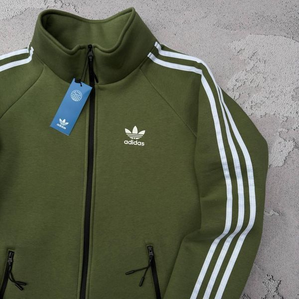 Чоловіча зимова кофта Adidas без капюшона червона Олімпійка Адидас на блискавці Хар-514 фото