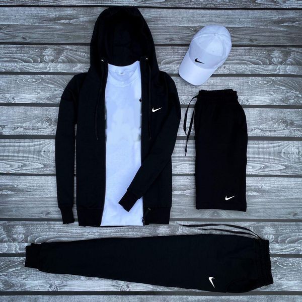 Мужской спортивный костюм Nike черный Hot-113/Ow фото