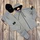 Мужской зимний спортивный костюм Stone Island темно-серый Комплект Стон Айленд с капюшоном Sta-189 фото 4