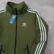 Чоловіча зимова кофта Adidas без капюшона червона Олімпійка Адидас на блискавці Хар-514 фото 3