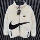 Чоловіча зимова двостороння куртка Nike Big Swoosh на хутрі чорна Пуховик Найк без капюшона Хар-485 2 фото 7