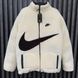 Чоловіча зимова двостороння куртка Nike Big Swoosh на хутрі чорна Пуховик Найк без капюшона Хар-485 2 фото 8