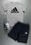 Мужской летний костюм Adidas Футболка Шорты серый с черным комплект Адидас Ow-3 фото