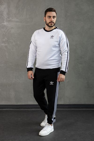 Мужской зимний спортивный костюм Adidas с лампасами красный Комплект Адидас без капюшона Хар-321 фото
