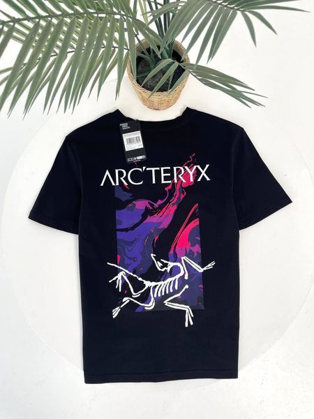 Мужская футболка Arcteryx белая хлопковая Арктерикс Гла-190 фото