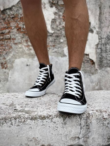 Мужские высокие кеды Converse All Star черные Конверс Олд стар Arm-KN1 фото