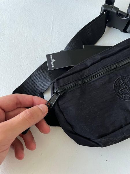 Месенджер Stone Island нейлон чорна Сумка через плече Стон Айленд Гла-122 фото