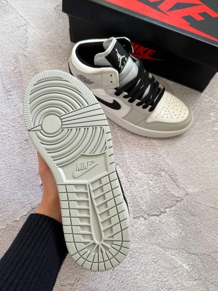 Чоловічі кросівки Nike Air Jordan сірі Найк Джордан шкіряні Arm-A064 (коп1) фото