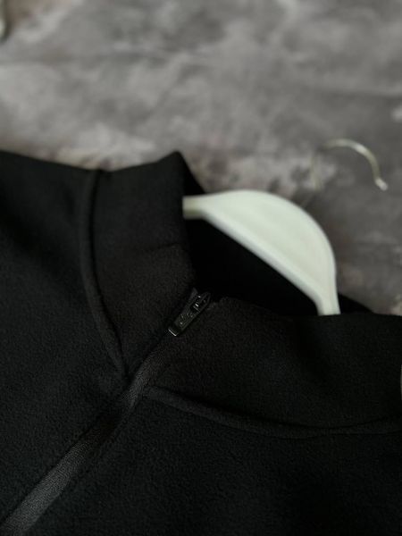 Чоловічий зимовий спортивний костюм Nike оверсайз чорний Комплект Найк без капюшона плюшевий Моло-7R-1 фото