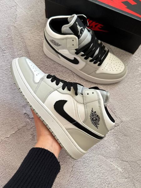 Чоловічі кросівки Nike Air Jordan сірі Найк Джордан шкіряні Arm-A064 (коп1) фото