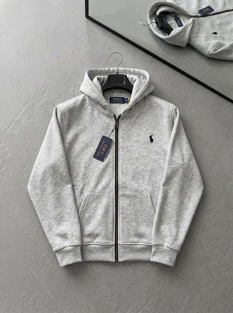 Чоловіча зіп-худі Polo Ralph Lauren сіра Ads-765 (коп1) фото