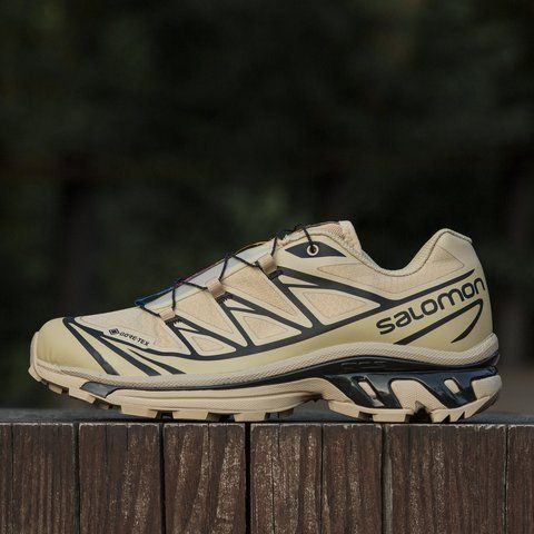 Мужские термокроссовки Salomon XT-6 Gore-Tex бежевые Inter-2263 фото