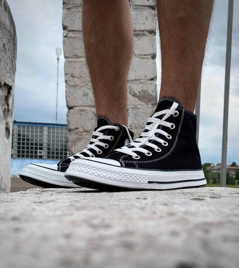 Мужские высокие кеды Converse All Star черные Конверс Олд стар Arm-KN1 фото