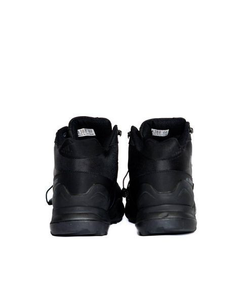 Мужские зимние кроссовки Adidas Terrex Fast R Mid Gore-Tex черные Адидас рипстоп на гортекс Pow-AD115 фото