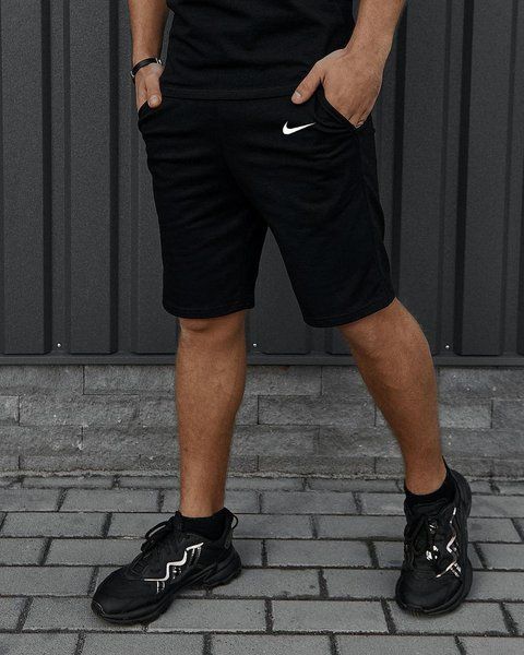 Мужские спортивные шорты Nike черные трикотажные Найк Univ-000407 (коп3) фото