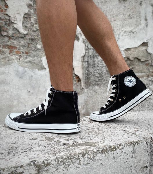 Мужские высокие кеды Converse All Star черные Конверс Олд стар Arm-KN1 фото