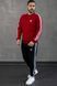 Мужской зимний спортивный костюм Adidas с лампасами красный Комплект Адидас без капюшона Хар-321 фото 16
