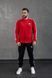Мужской зимний спортивный костюм Adidas с лампасами красный Комплект Адидас без капюшона Хар-321 фото 12