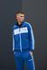 Мужской спортивный костюм Adidas без капюшона синий Комплект Адидас Кофта Штаны Хар-239 2 фото 4