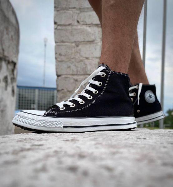 Мужские высокие кеды Converse All Star черные Конверс Олд стар Arm-KN1 фото