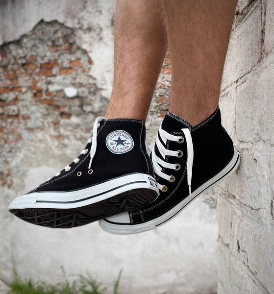 Мужские высокие кеды Converse All Star черные Конверс Олд стар Arm-KN1 фото