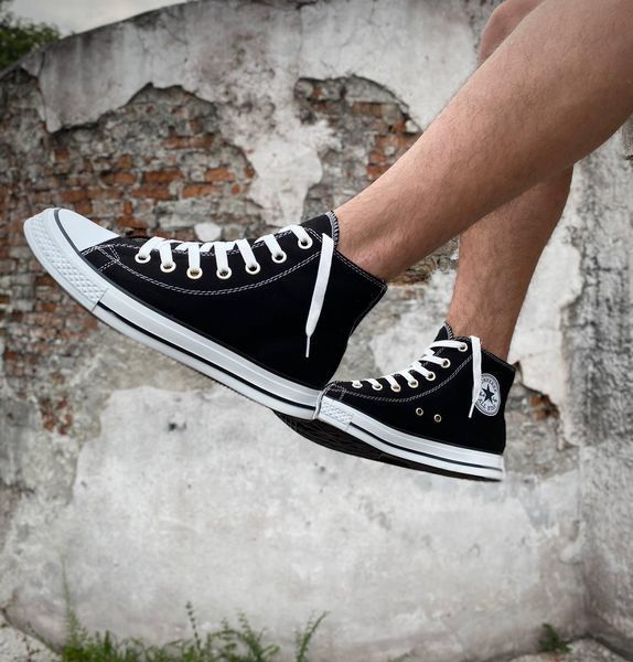 Мужские высокие кеды Converse All Star черные Конверс Олд стар Arm-KN1 фото