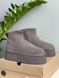 Жіночі зимові черевики UGG Classic Mini Dipper сірі Las-1455 фото 7