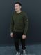Мужской свитшот Stone Island хаки Кофта без капюшона Стон Айленд с патчем HOT-46 фото 1