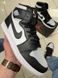 Чоловічі кросівки Nike Air Jordan 1 чорні Найк Джордан шкіряні Arm-A033 (коп1) фото 4