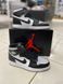 Чоловічі кросівки Nike Air Jordan 1 чорні Найк Джордан шкіряні Arm-A033 (коп1) фото 2